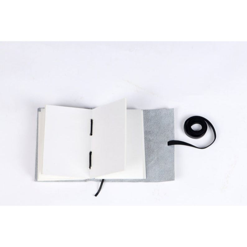 Cowhide Leather Journal - Wrap Closure , Vintage Leather Journal, Handmade Journal, Travel Writing Notebook, Handmade Blank Paper