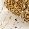 2Meters/lot Stainless Steel Long Frame Chains DIY Necklace Bracelet Accessories Chain Flat Round Links Chain for Jewelry Making