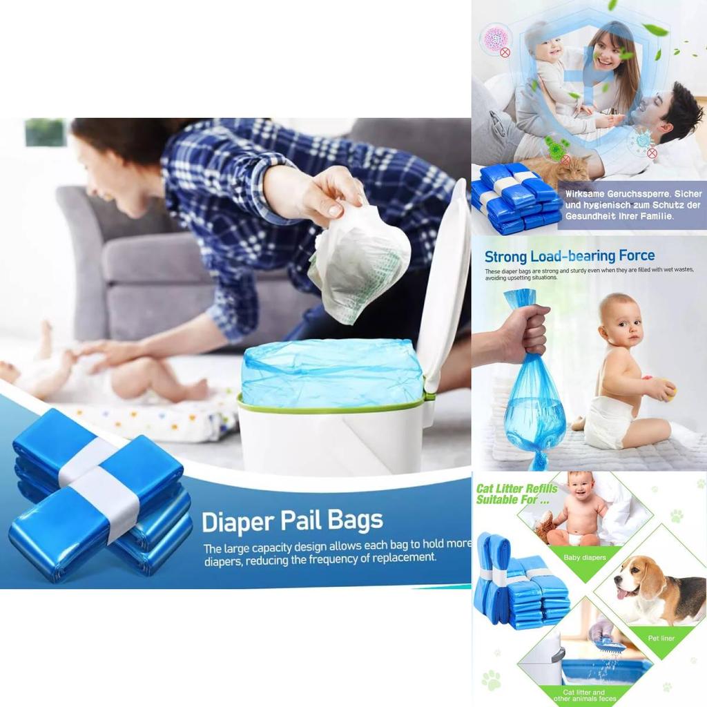 Universal Diaper Pail Liners For Genie Munchkin Angelcare Durable And Leak-proof