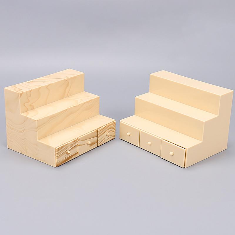 Dollhouse Bookshelf Storage Cabinet Miniature Closet Book Table Shelf Model Diy Toys