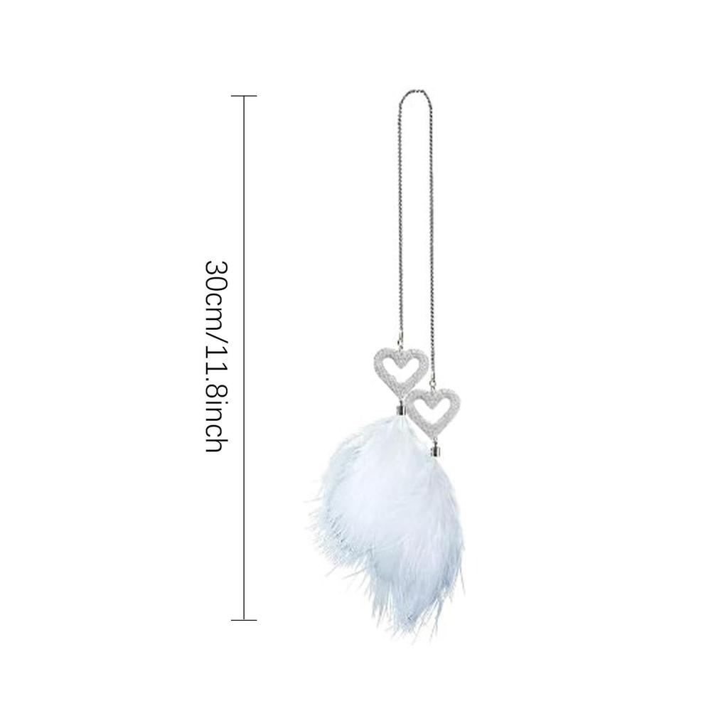 Hozilen Rearview Mirror Feather Pendant, Feather Ornament for Rearview Mirror - Car Rearview Mirror