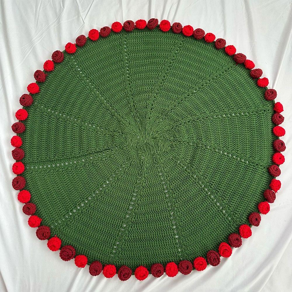 Green Rose Bouquet Blanket Fashion Rose Nap Blanket Knitted Flower Blanket  Mother's Day