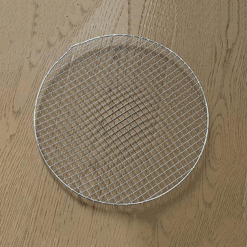 Runder Edelstahl-Grillrost Hitzebeständiger Grillrost Outdoor Camping Grill Teekochzubehör
