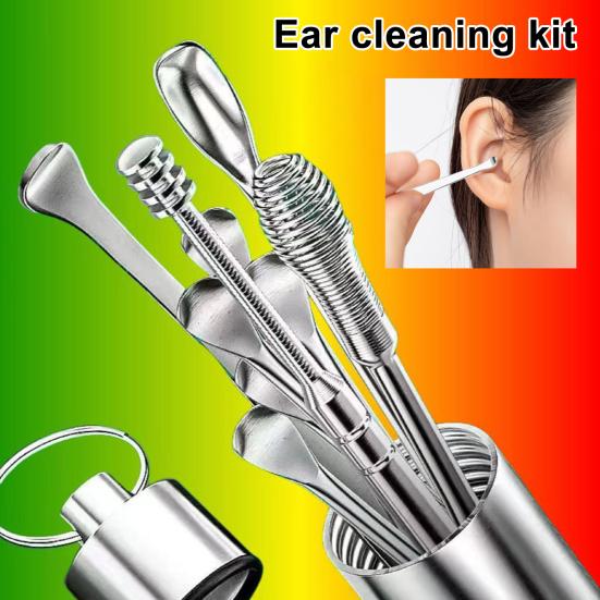 Ear Pick Ear Wax Removal Kit Ear Curette Cleaner 360 Degree Spiral Design Ear Canal Cleaner Ear Cleansing Tool Set