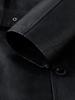 Men's Korean Style PU Leather Mid-Length Windbreaker Jacket
