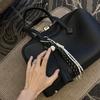Top-layer TC Cowhide Multi-functional Women's Bag Genuine Leather Maintenance Ball Handbag Porter Men's Single Leather Bag Universal Tote Bag