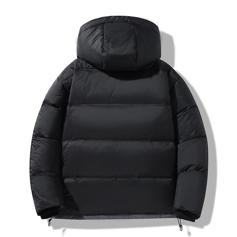 Down jacket men's autumn and winter new men's thickened warm loose trendy bread jacket casual hooded men's down jacket