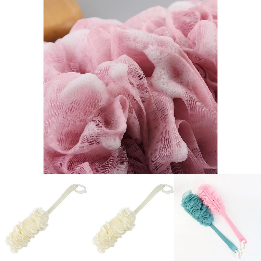 Premium Long Handle Bath Shower Brush With Durable Construction And Exfoliating Mesh Loofah