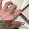 Italian Vintage Lace Rings for Women Elegant Diamond Rhinestone Gold Plated Hollow Design Fashion Jewelry