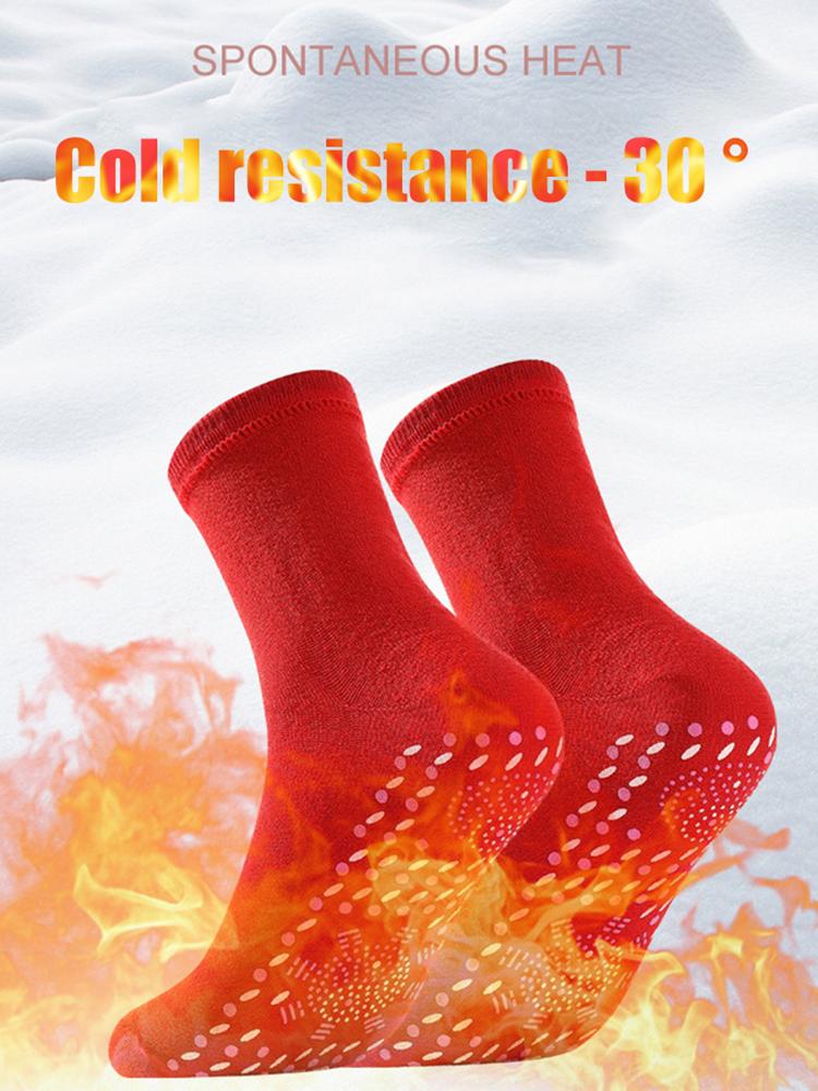 1 Pair Thermotherapeutic Socks Pain Relief Slimming Health Socks Tourmaline Cold-Resistant Christmas Gifts for Friends