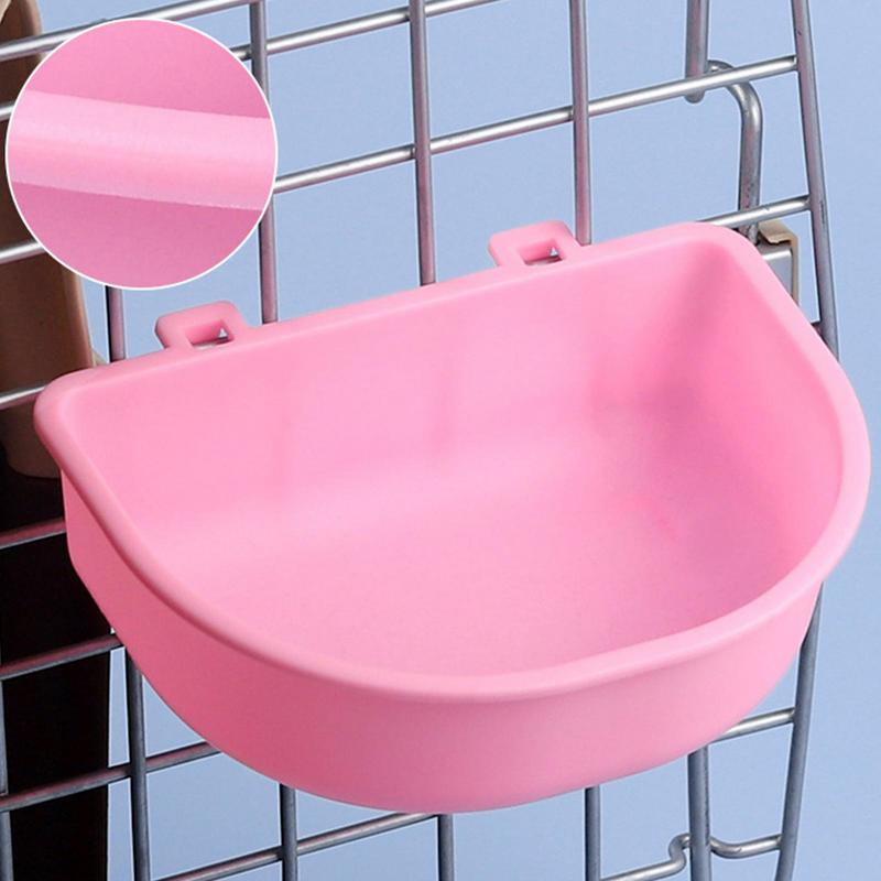 Plastic Hanging Pet Bowl With Hook Dog Drinking Water Bowl Feeding Cup Pet Cat Food Bowl For Small Dogs RabbitFeeder Guinea Pig