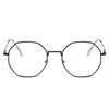 [Octagonal Polygon Frame Flat Mirror Glasses] Celebrity Octagonal Glasses Frame Personalized Polygon Anti-blue Light Flat Mirror