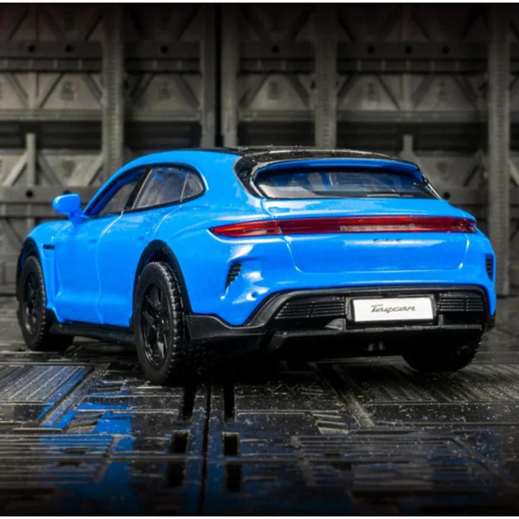 1/36 Porsche Taycan Turbo S Cross Turismo Alloy Sports Car Model Diecast Metal Race Vehicles Car Model Sound Light Kids Toy Gift