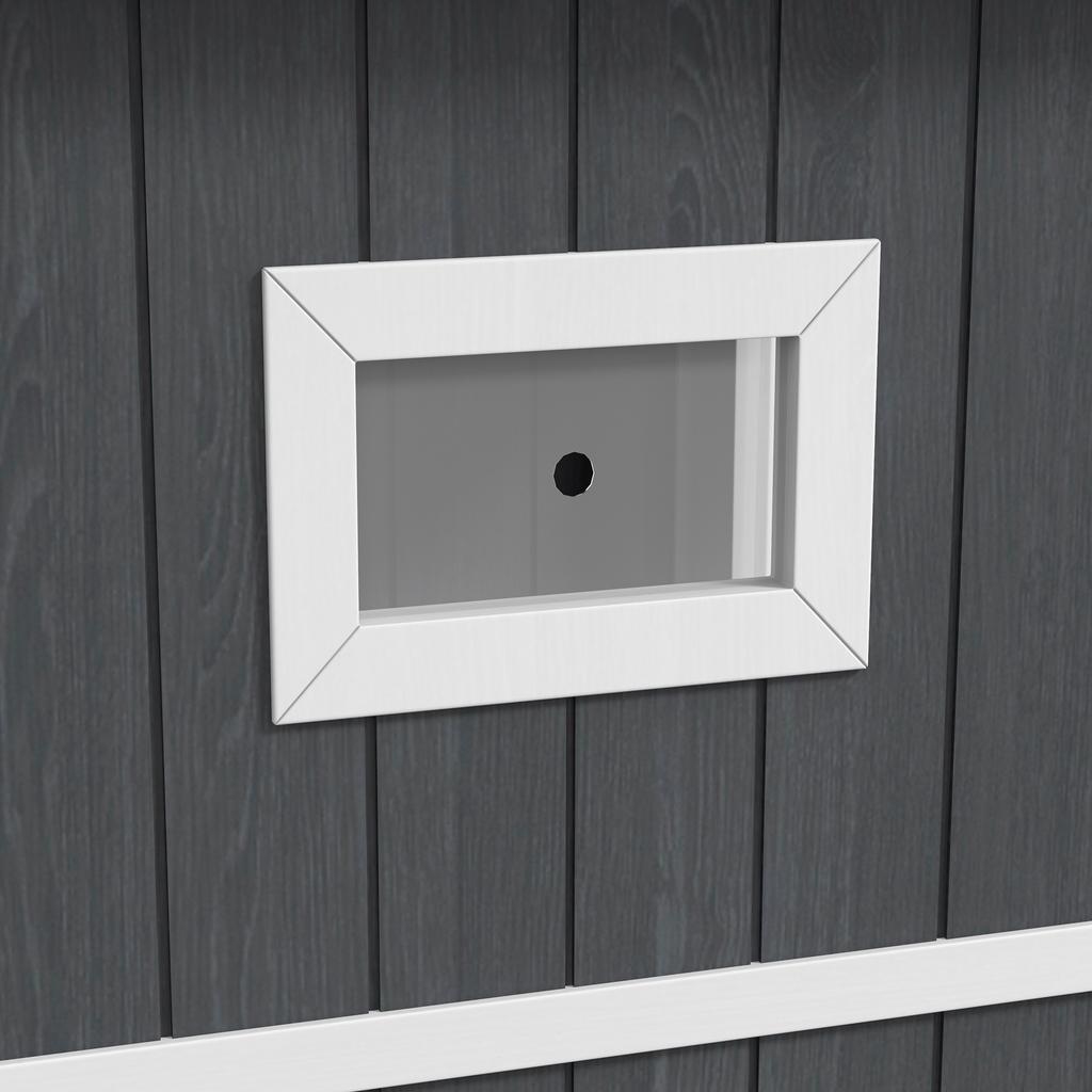 Outdoor Wooden Cat House On 2 Levels with Asphalt Roof and 4 Doors, 60x60x90.5cm, Grey