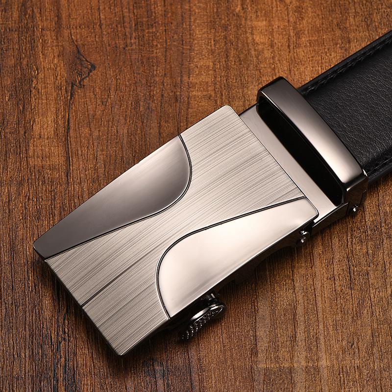 Men'S Automatic Buckle Belt True Two-Layer Cowhide Automatic Buckle High-End Men'S Pants Belt Business Source