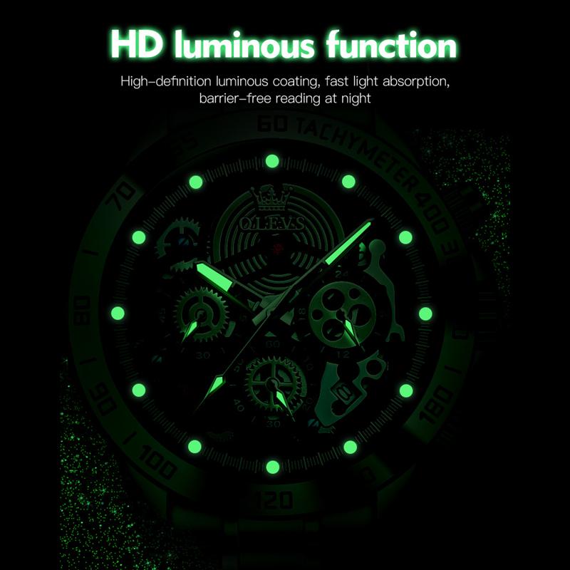 OLEVS Brand Watch Fashion Tide Night Light Multi-function Waterproof Quartz Men's Watch Men's Watch
