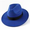 Autumn and winter woolen hat Shanghai beach retro black woolen hat gentleman's hat top hat British jazz hat