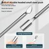 Set de 3 bucăți unghii cuticule foarfece tuns tuns piele moartă pentru îndepărtarea furculiței clește împingător din oțel inoxidabil Nail art instrumente de frumusețe