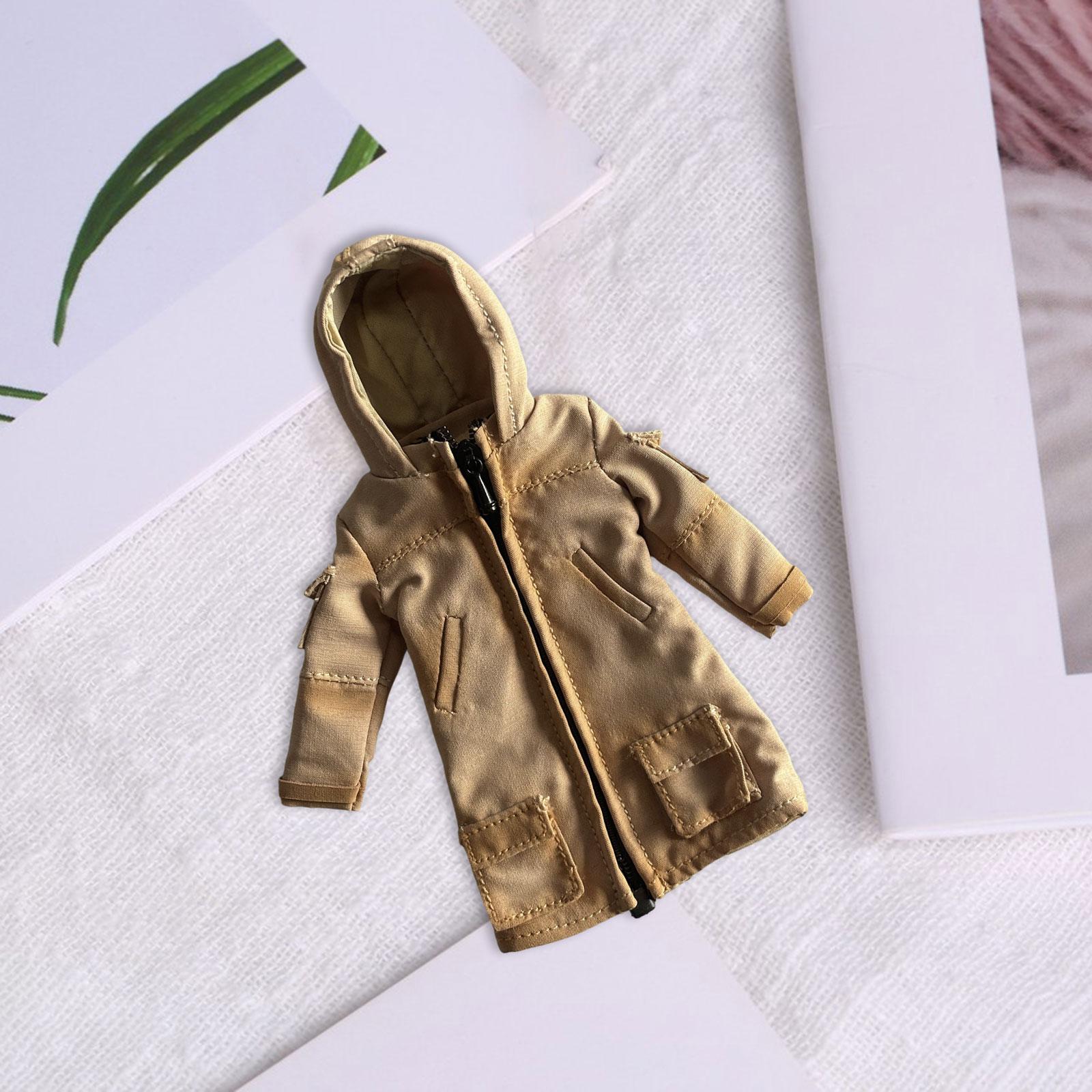 

1:12 Action Figures Outdoor Jacket 1/12 Accessories Kids Adults Gifts Model Handmade Accessories 6 inch Female Figure Costume хакі