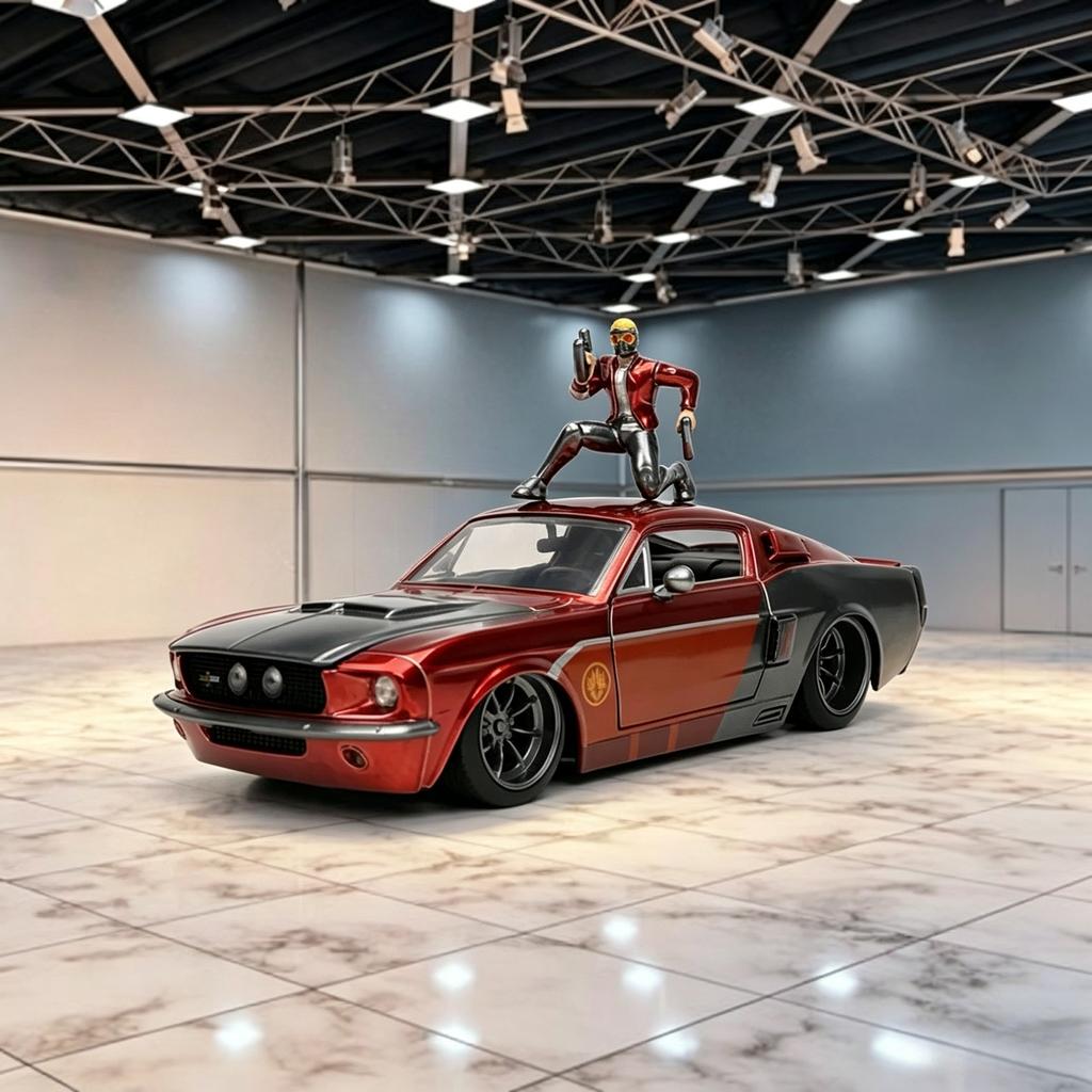 1:24 STAR-LORD 1967 Shelby GT-500 High Simulation Diecast Car Metal Alloy Model Car Toys for Gift Collection