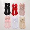 3Pcs/Set Baby Cable Knit Nylon Bows Headbands with Lace Eyelet Socks