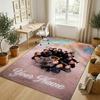 Personalized Crystal Velvet Carpet,SEVENTEEN Custom Printed Name, Plush Area Rug For Home Indoor Decor