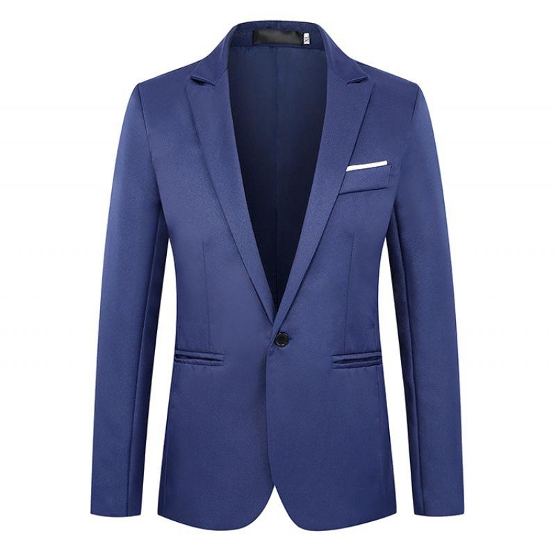 Men's Slim Fit Casual Blazer: One-Button Fashion Business Suit Jacket