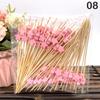 Disposable Bamboo Skewers Food Picks Buffet Cupcake Fruit Fork Party Cake Dessert Salad Vegetable Sticks Toothpick Skewer