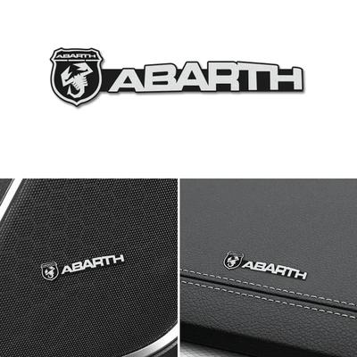 4/10Pcs Aluminum Car Audio Emblem Sticker Speaker Decoration For Abarth 500 Tipo FR Punto Ducato Stilo Palio Bravo Panda