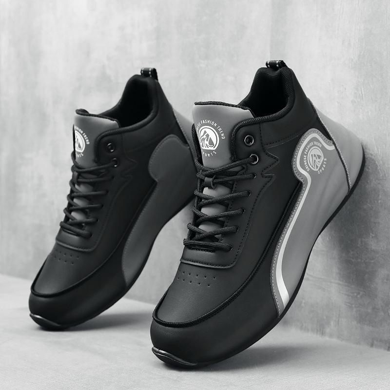 

Temu Мужская обувь Весенняя новая коллекция Мужская спортивная обувь Средний верх Контрастные кроссовки для папы Кожаный верх Корейская версия Кроссовки для бега 44