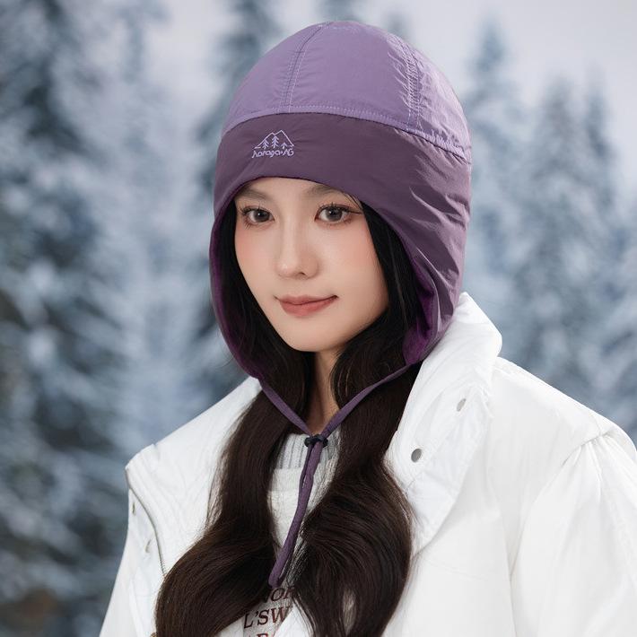 Helmets can be worn, light Lei Feng hats, women's autumn and winter down warm ear protectors, Northeast wind and cold ski caps