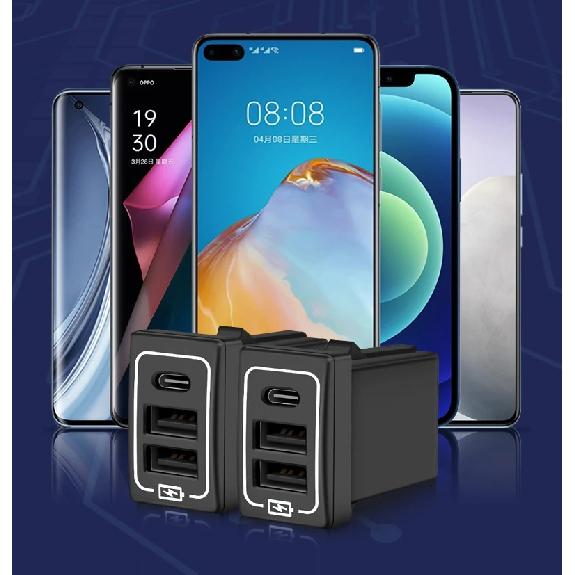 Car USB Quick Charger QC3.0 For Toyota Land Cruiser 200 Prado 150 Accessories Modified LC200 LC150 FJ150 FJ200 2021 2020 2019