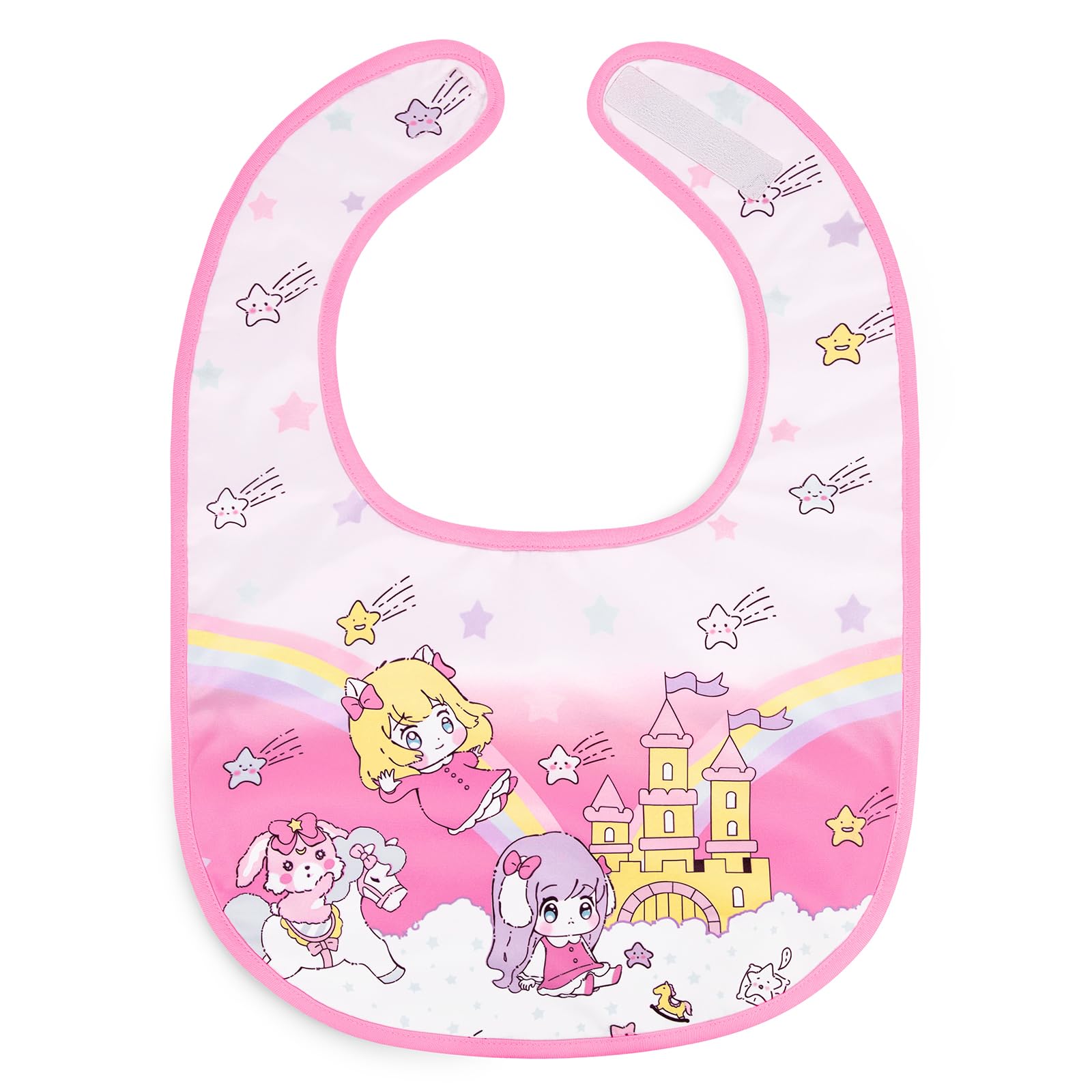

[LittleForBig] Adult Apron/Bib, Cute Bib [Silky + Waterproof Sheet] Dreamland Little Fairy Pattern, Adjustable Bib for Adults