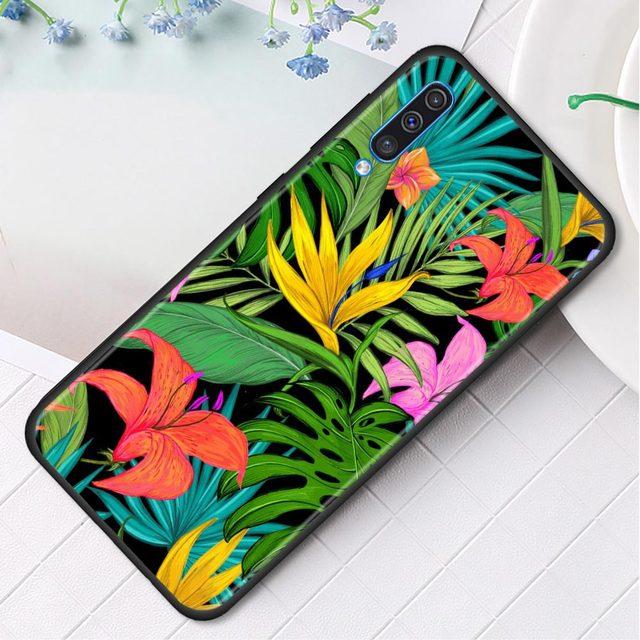 

Силиконовый чехол для Samsung Galaxy A50 A70 A10 A20e A30 A40 A20s A10s A10e A80 A90 A60 A30s, винтажный чехол с банановым листом и цветком For Samsung A50