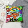 Federe per Cuscini Sprunki Merch Copricuscino Stampato Copricuscino da Lancio Decorazione per Divano Quadrato Multimisura
