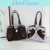 Women Bag Dot Shoulder Polka Work Bag Lightweight Casual Large Capacity Tote Bag With Bow Detail And Adjustable Straps For Daily Use