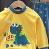 Children Pajamas Sets Unisex Soft Comfort Cartoon Dinosaur Clothing Set Outfit Suitable Boys Girls Perfect for Autumn Winter