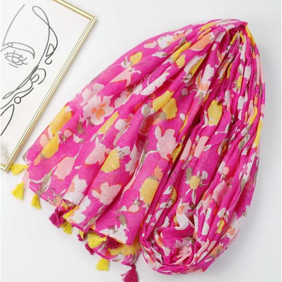 2024 Vår og høst Vinter Nytt bomull og hamp langt tynt skjerf Reise Allsidig solkrem varmt sjal for kvinner