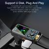 FM Transmitter Car Wireless Handsfree Car Kit AUX Audio Receiver QC3.0 PD 30W Fast Charging Mp3 Player FM Modulator