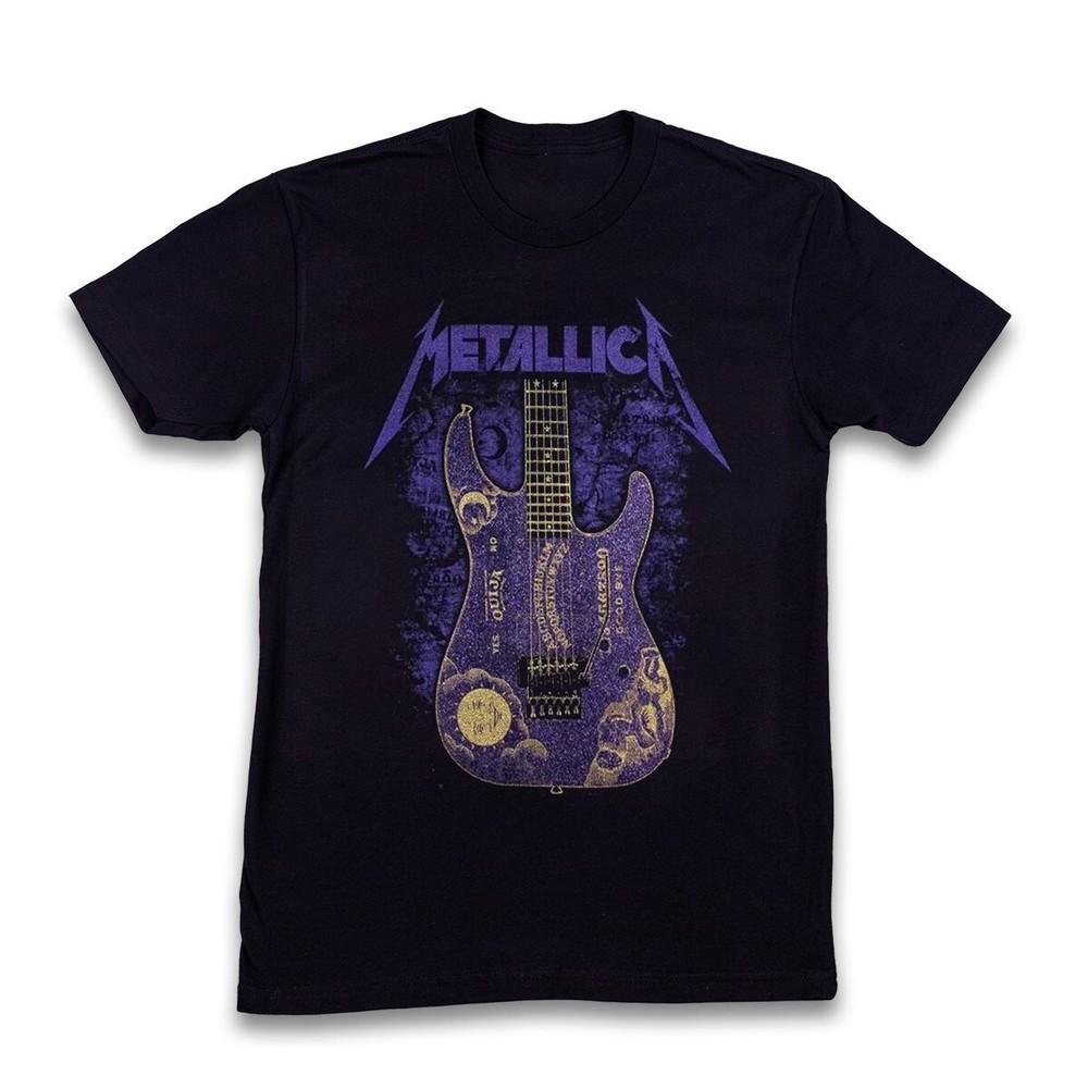 Rare Ouija Purple Guitar T-shirt, Unisex Black Cotton T-shirt, Size S-5XL Unisex T-Shirt XXL