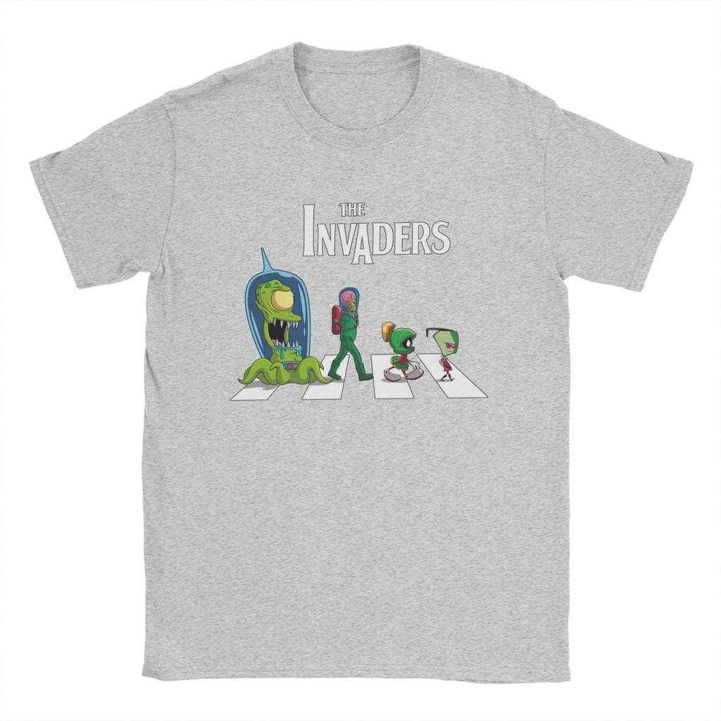 Men T-Shirt The Invaders Crosswalk Invader Zim Fashion Cotton Tees Short Sleeve T Shirts Crewneck Tops Plus Size