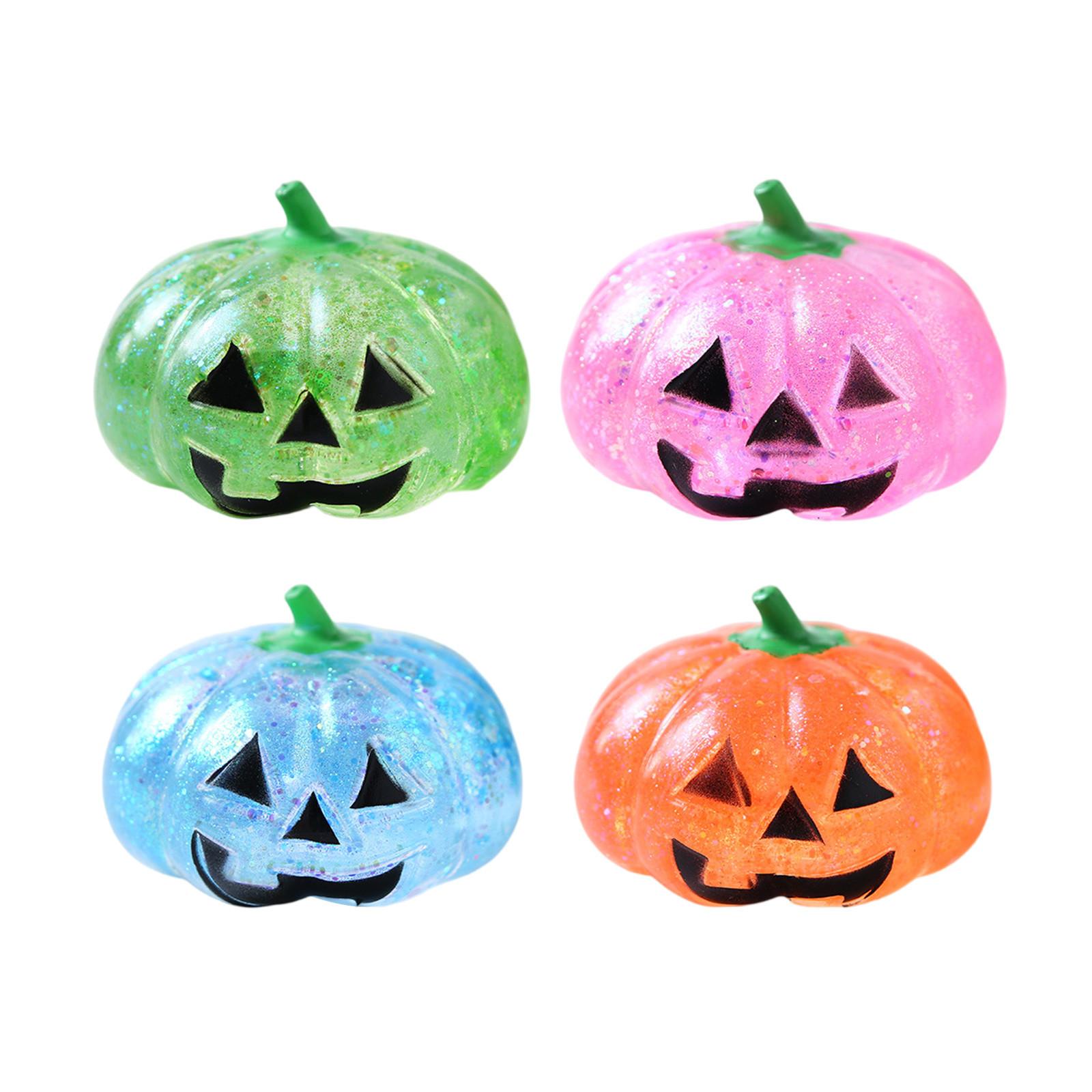 

4Pack Halloween Pumpkins Stress Balls, Squeezes Balls Fidgets Toys For Kids Girls Boys Adults, Halloween Treats Bags Gifts Stress Relief Sensory Toys