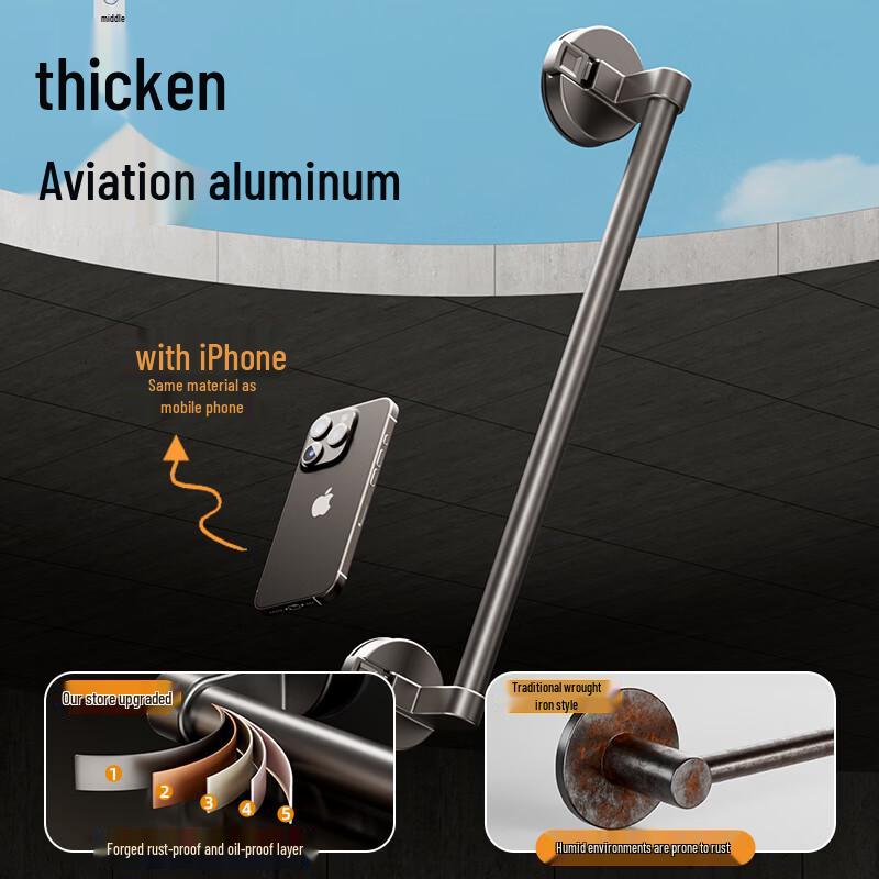 Držák na ručníky na přísavky bez vrtání