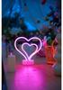 Heart-Shaped LED Neon Desk Lamp for Romantic Bedroom Decor