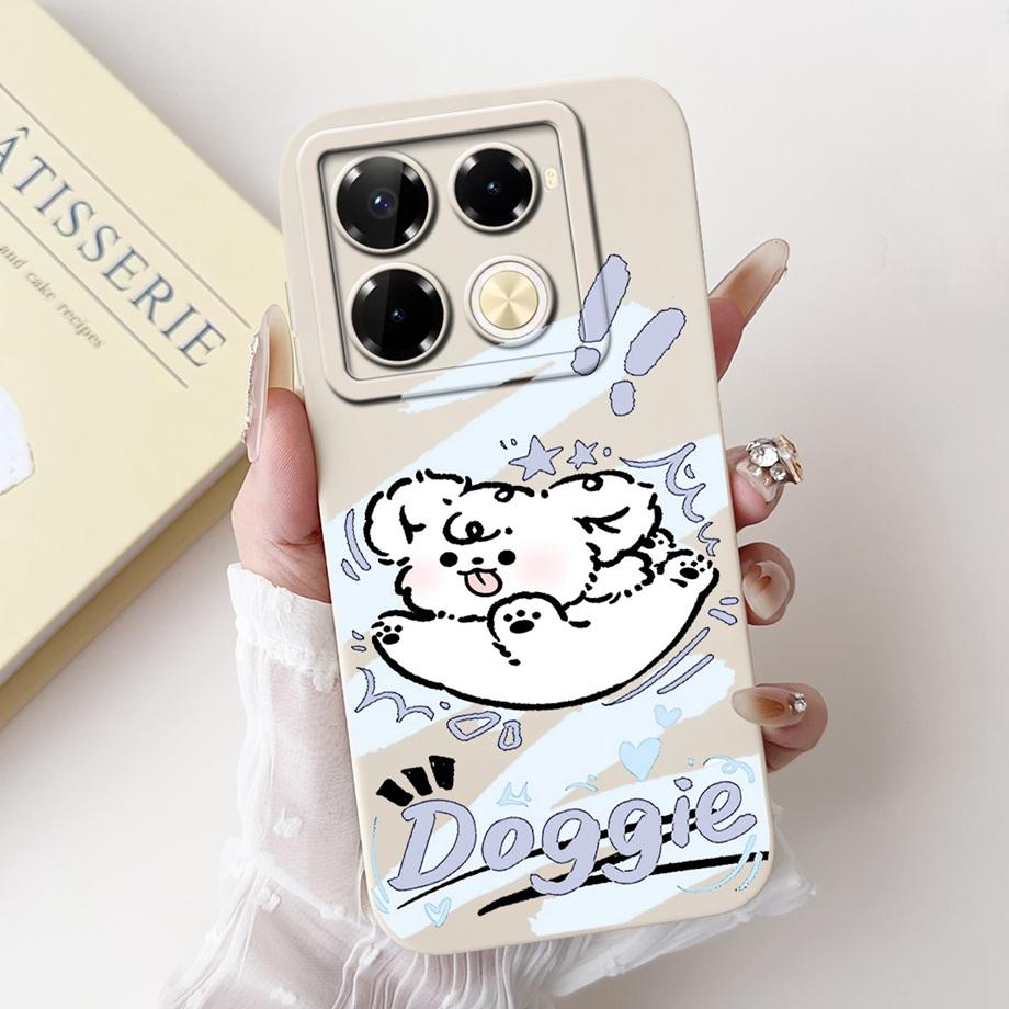 Soft TPU Candy Silicone Phone Case For Infinix Note 40 Pro Plus Note 40 4G 5G Back Cover Note40 4G Bumper Flower Girl Fashion