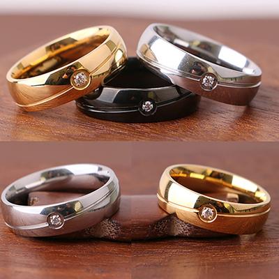 Wedding Ring Inlaid Rhinestone Anti-rust Finger Decoration