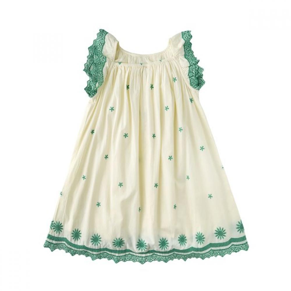 Bonton Green Embroidery Dress 7617t 400 21