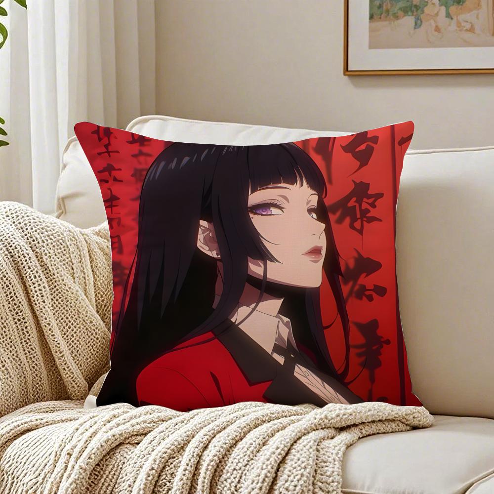 Japanese anime hot KKakegurui YYumeko Jabami Cushion Cover Pillowcase Antidustmite living Room Sofa Decor Cushion Room