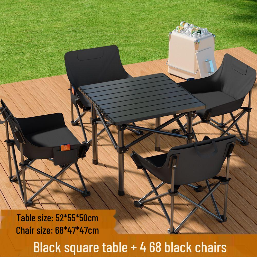 Portable Folding Table and Chairs Set for Outdoor Camping and Picnics