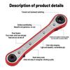 Refrigeration Ratchet Wrench Conditioning Service Wrench 4 Different Sizes 1/4 X 3/16 Square X 3/8 X 5/16 Square